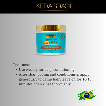 KERABRASIL Argan Oil Hair Mask 500g - Intense Hydration & Repair