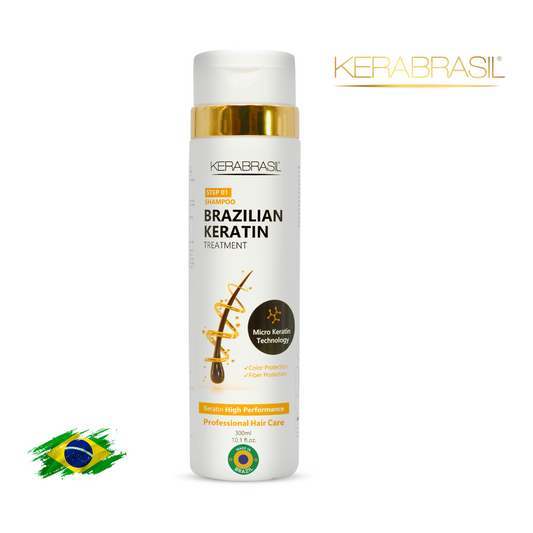 KERABRASIL Brazilian Keratin Shampoo 300ml - Smooth & Strengthen Hair Formula