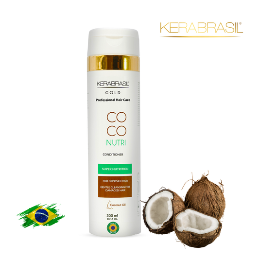 KERABRASIL Coconut Rich Conditioner - 300ml - Smooth & Shine Hair Therapy