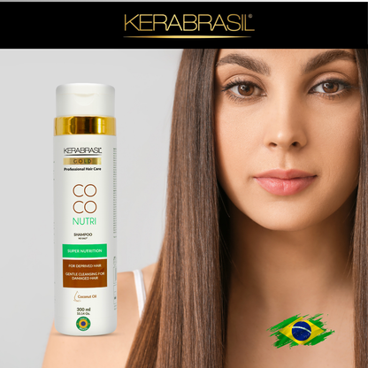 KERABRASIL Coconut Moisture Shampoo - 300ml - Tropical Hydration for Hair