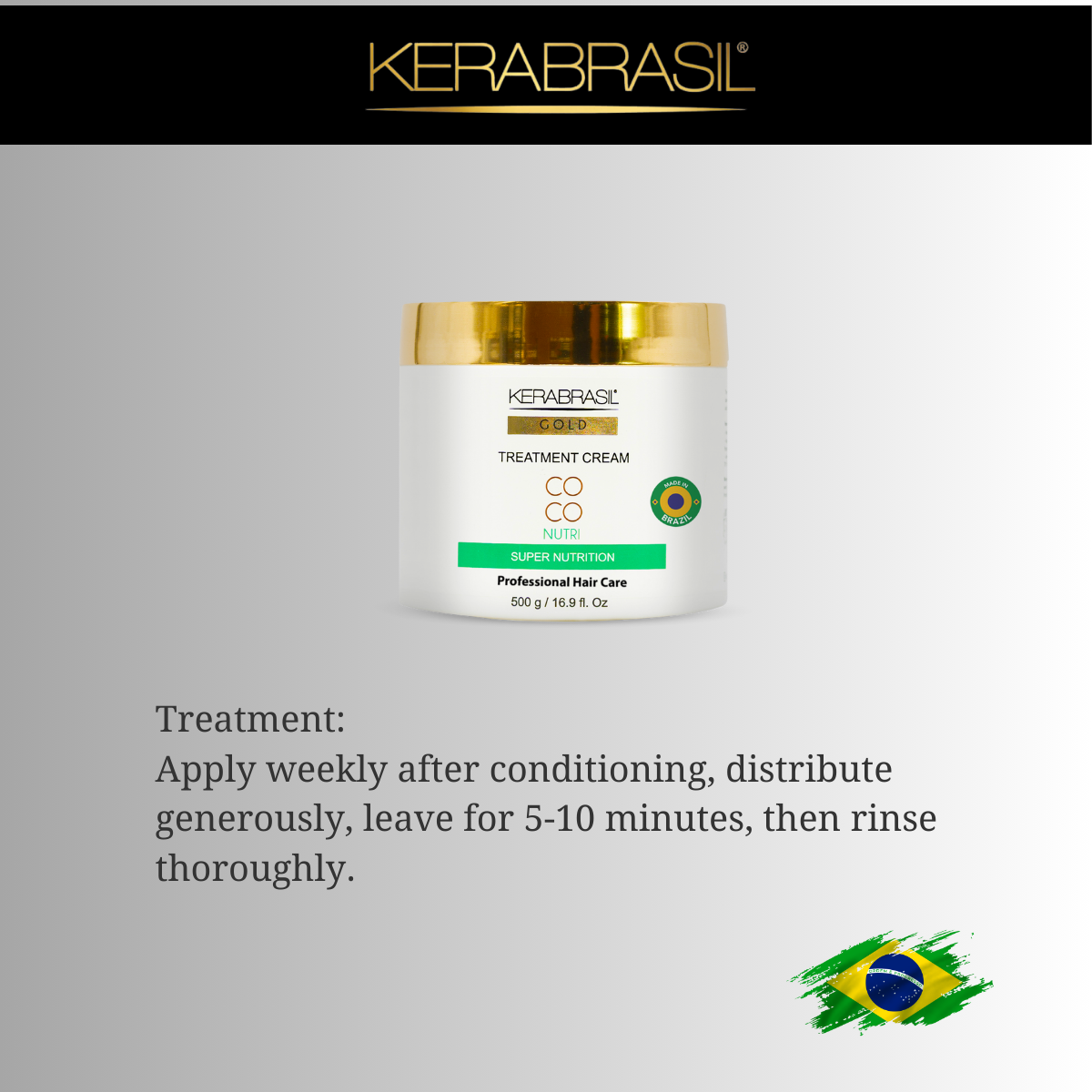 KERABRASIL Coco Nutri Treatment - 500g - Deep Hydration Hair Mask