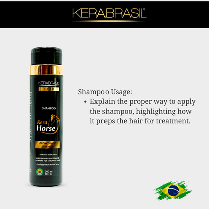 KERABRASIL Kerahorse Shampoo 300ml - Hair Growth & Strengthening Formula