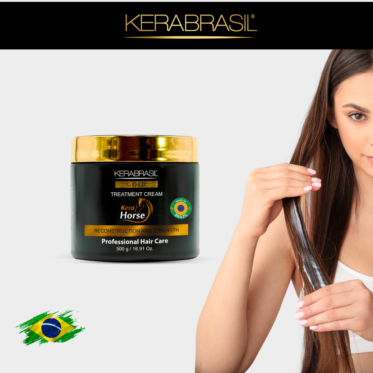 KERABRASIL Kerahorse Hair Treatment 500g - Biotin & Keratin Enriched