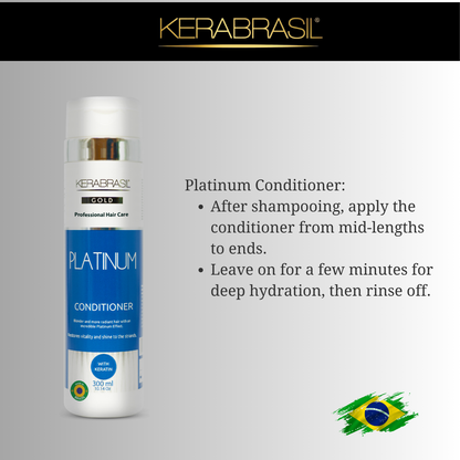 KERABRASIL Platinum Blonde Conditioner 300ml - Luminous Color & Repair