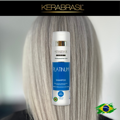 KERABRASIL Platinum Blonde Enhancing Shampoo 300ml - Keratin Rich Formula