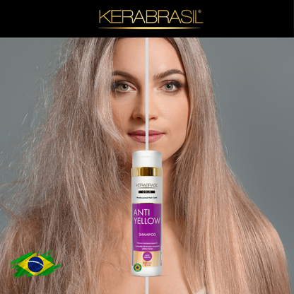 KERABRASIL Antiyellow Shampoo 300ml - Pearl Blonde Tone Enhancer