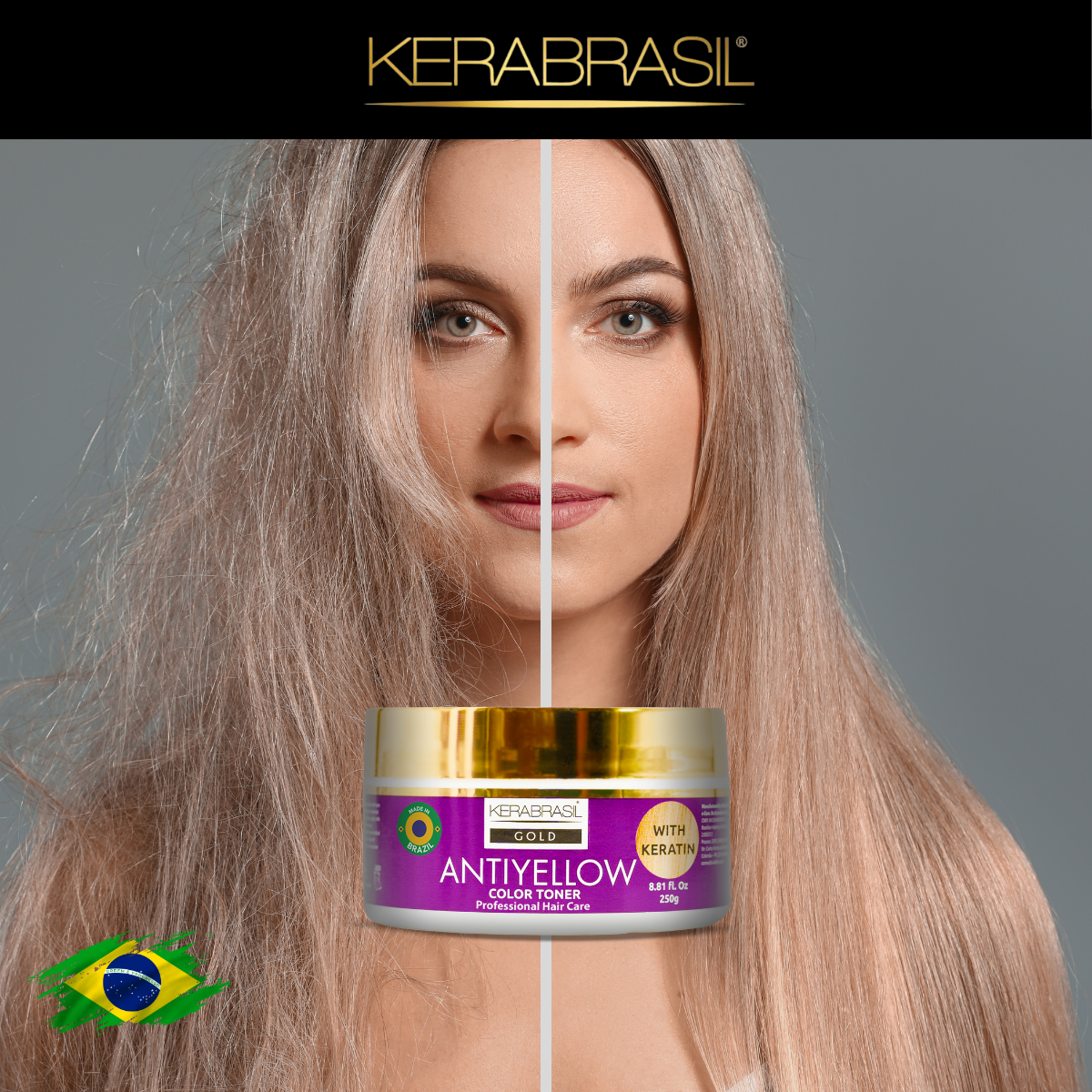 KERABRASIL Antiyellow Treatment Cream 250g - Blonde Perfection Therapy